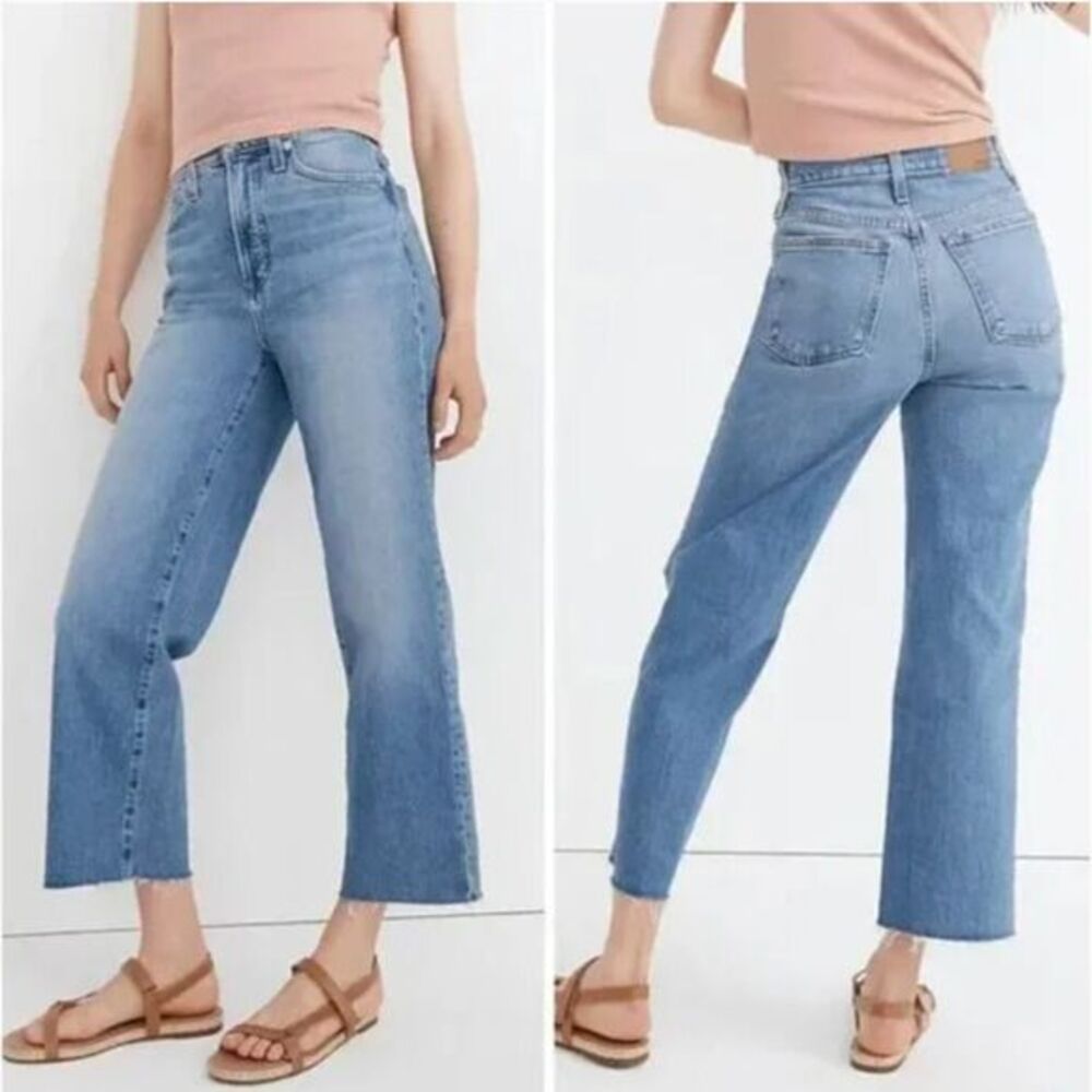 NEW Madewell Perfect Vintage Wide-Leg Crop Jean in‎ Catlin Wash, 25